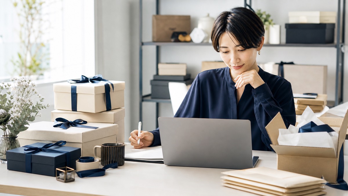 季節商戦に向けてEC運営を準備する担当者のイメージ